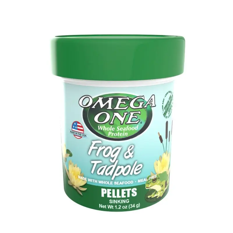 Omega One Frog & Tadpole Sinking Pellet 1.2oz. - Reptile/Turtle/Insect Supplies