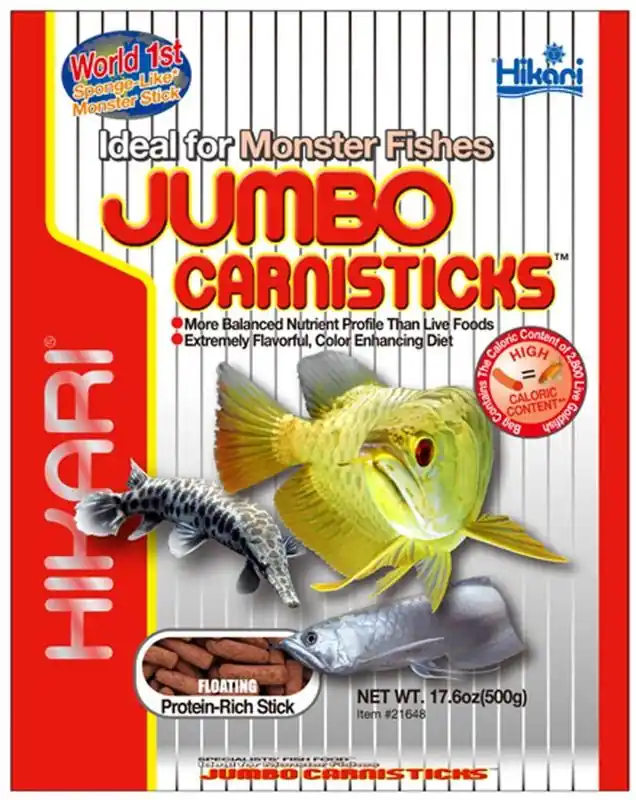 Hikari Jumbo Carnisticks 17.6oz - Aquarium Supplies