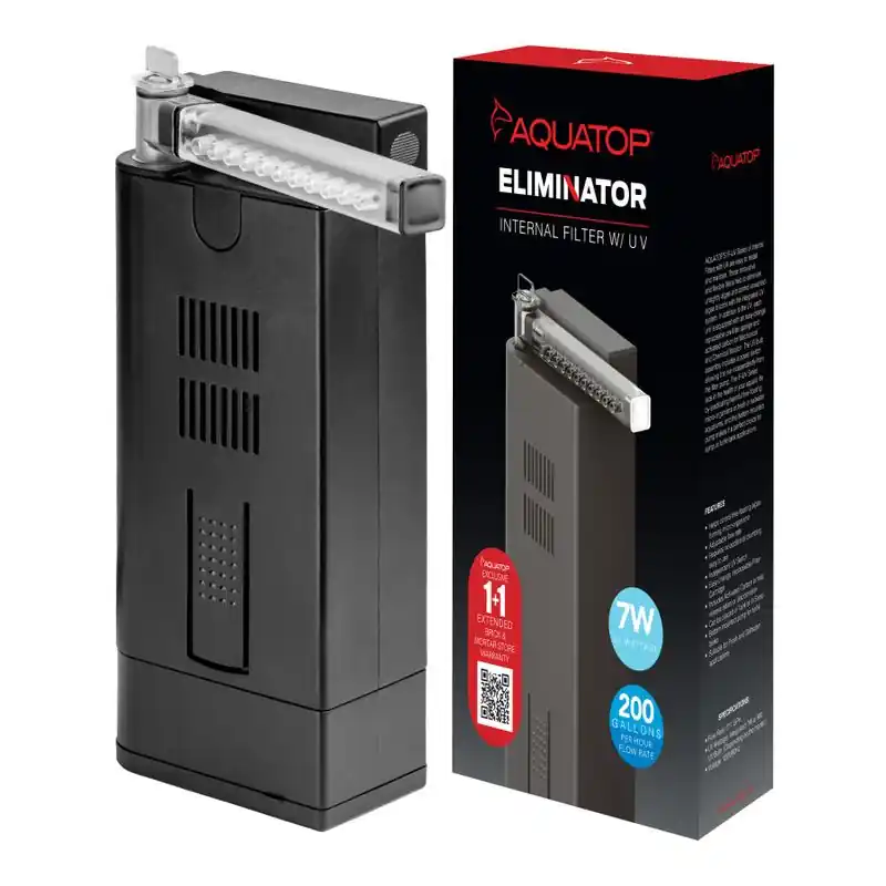 Aquatop Eliminator 7W Internal Filter w/UV - Aquarium Supplies