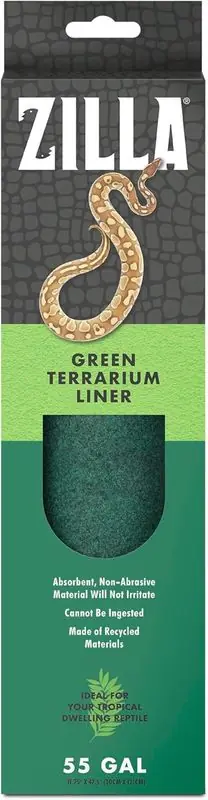 Zilla Green Terrarium Liner 55 Gallon - Reptile/Turtle/Insect Supplies