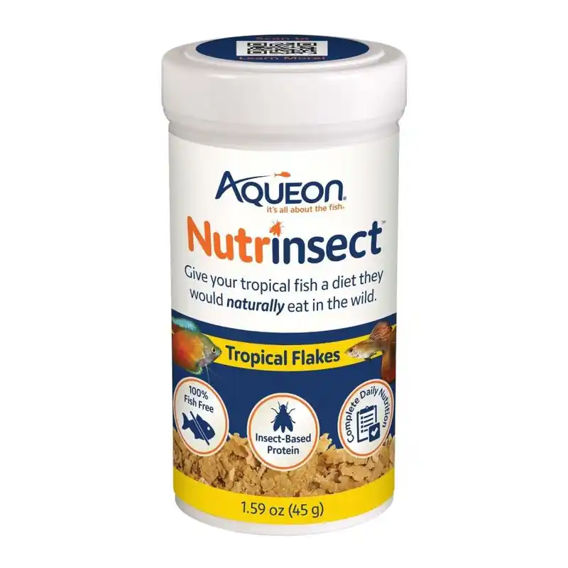 Aqueon Nutrinsect Tropical Flakes 1.59oz - Aquarium Supplies