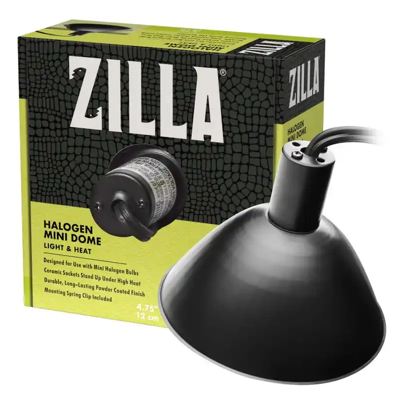 ZILLA Dome Halogen Fixture Mini - Reptile/Turtle/Insect Supplies