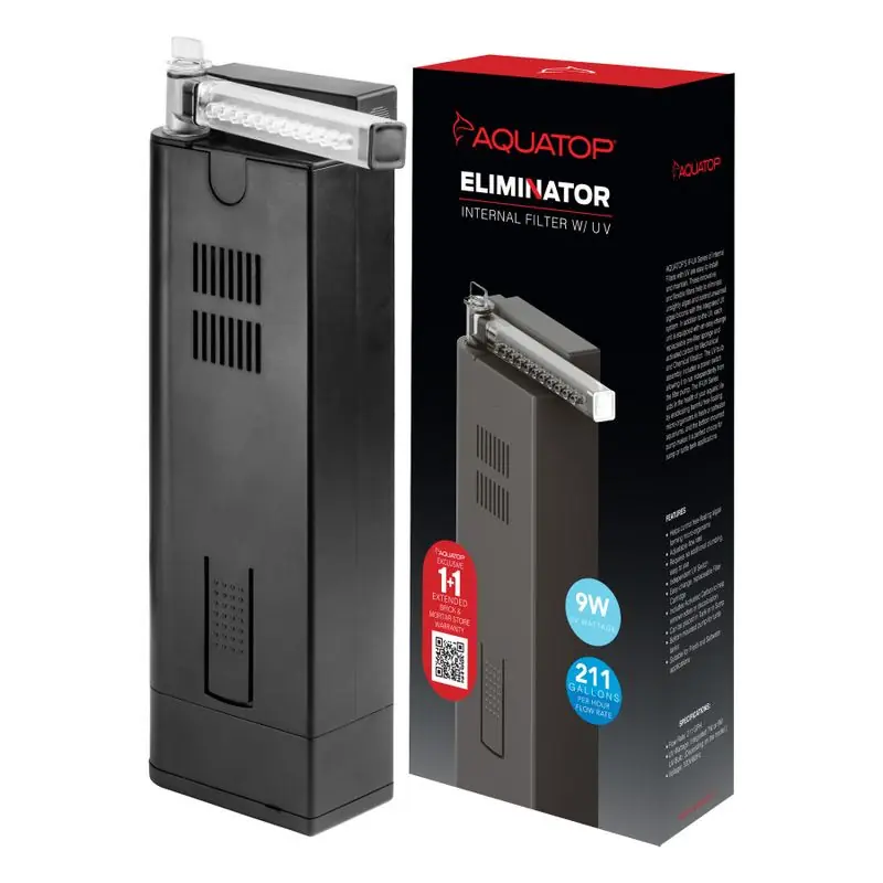 Aquatop Eliminator 9W Internal Filter w/UV - Aquarium Supplies