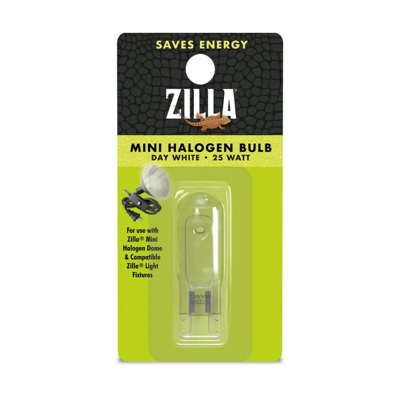 ZILLA Lamp Halogen Mini WH 25W - Reptile/Turtle/Insect Supplies