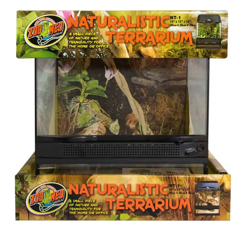 Zoo Med Naturalistic Terrarium Black 12x12x12 - Terrariums/Cages