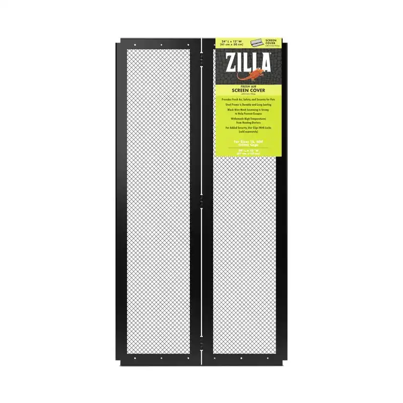 Zilla Center Hinge Screen Cover 24x12 - Tanks/Stands/Terrariums & Accessories