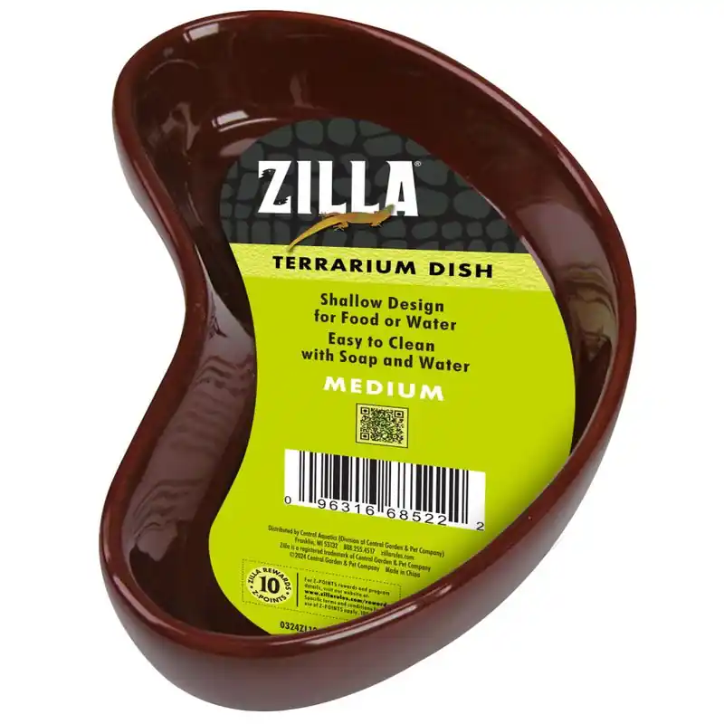 Zilla Terrarium Dish Medium Kidney - Reptile/Turtle/Insect Supplies