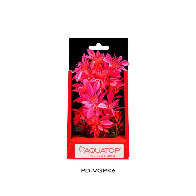 Aquatop Vibrant Garden Pink Plant 6" - Aquarium Supplies