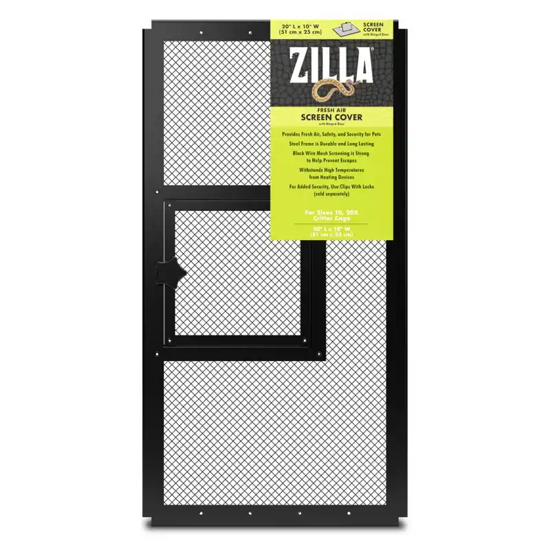 Zilla Screen Cover w/Door 30x12 - Tanks/Stands/Terrariums & Accessories