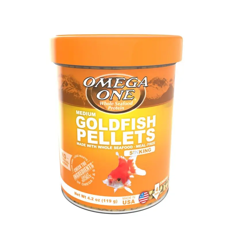 Omega One Medium Goldfish Pellets 4.2oz - Aquarium Supplies