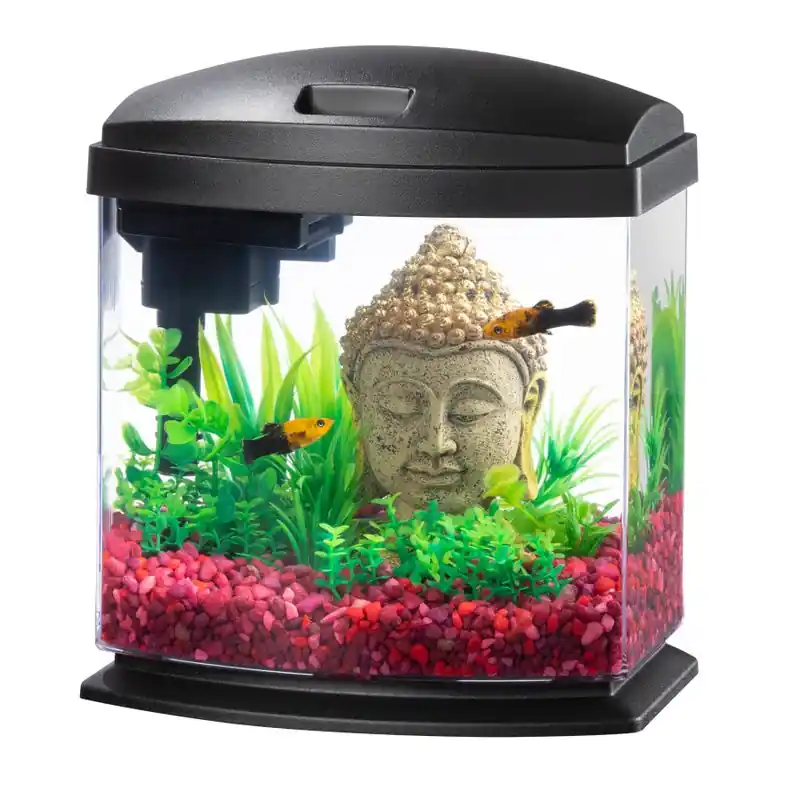 Aqueon LED Mini Bow 1 Gallon Black - Tanks/Stands/Terrariums & Accessories