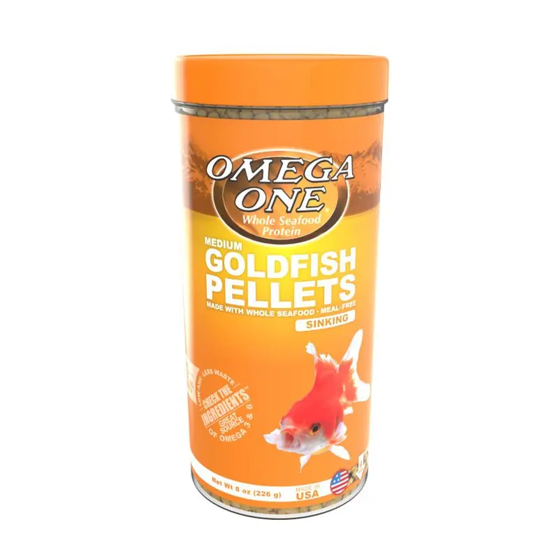 Omega One Medium Goldfish Pellets 8 oz - Aquarium Supplies