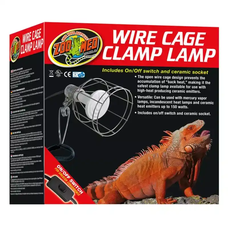 Zoo Med Wire Cage Clamp Lamp - Reptile/Turtle/Insect Supplies
