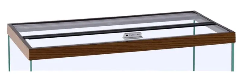 Marineland Cube Column Glass Canopy Clear, Brown, 1ea/20 In X 18 in - Tanks/Stands/Terrariums & Accessories