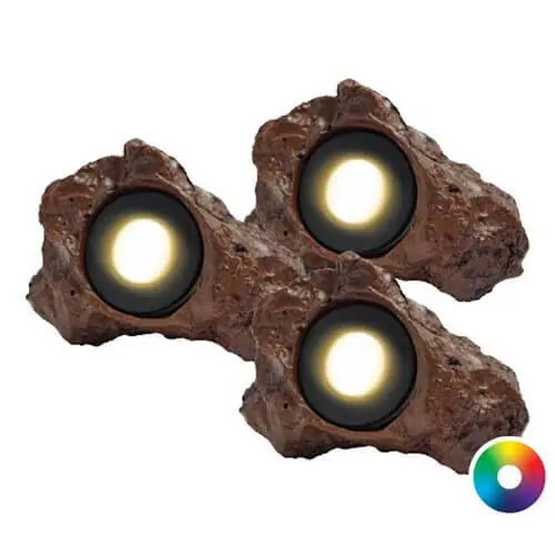 Anjon (x3) 3 Watt Color Changing Rock Light Kit w/ Transformer - Anjon Manufacturing