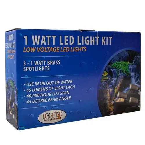 Anjon 1 Watt Small Brass LED Light Kit (x3) w/ Transformer - Anjon Manufacturing