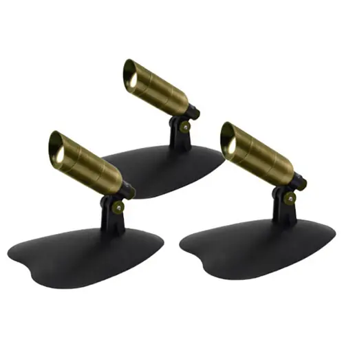 Anjon 3 Watt Brass LED Spot Light Kit (x3) with Transformer - Anjon Manufacturing