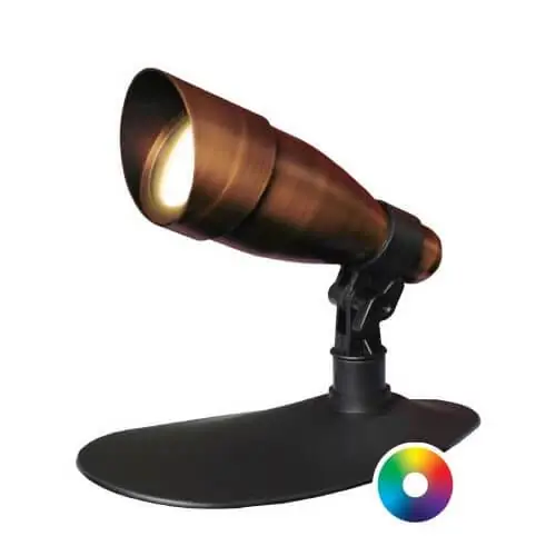 Anjon 9 Watt LED Color-Changing Bronze Spotlight Kit