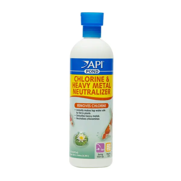 API Pond Chlorine and Heavy Metal Neutralizer, 16 Ounces - API (Pond Care)