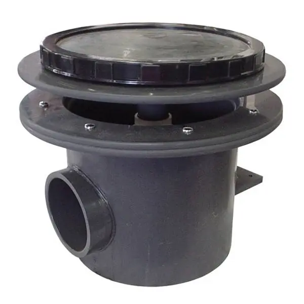 Aquadyne Rhino II Bottom Drain WITH air bladder diffuser, 4" pipe
