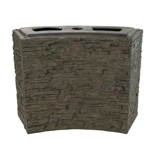 Aquascape Curved Stacked Slate Wall Fountain: Bases & Toppers - Discontinued