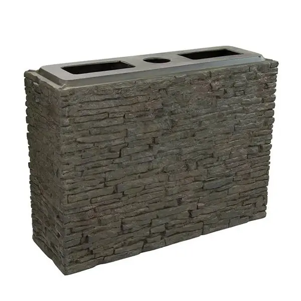 Aquascape Straight Stacked Slate Wall Fountain: Bases & Toppers