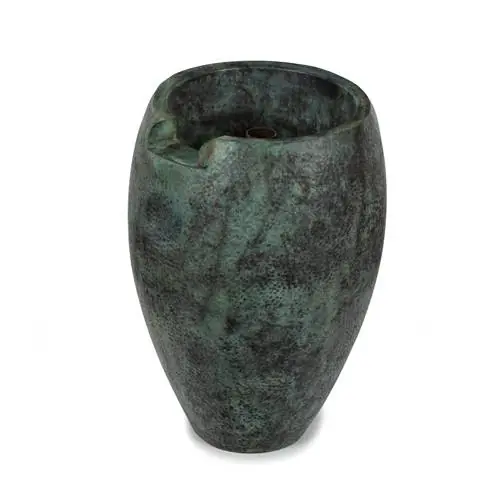 Atlantic AV24HB -S Hammered Brass Aura Vases with Spillway