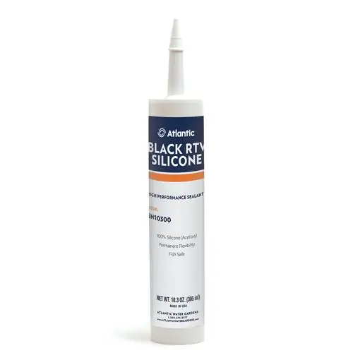 Atlantic SN10300 Black Silicone, 10.3 Ounces tube - Atlantic Water Gardens