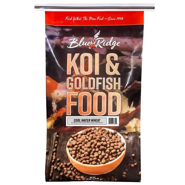 Blue Ridge Floating Cool Water Wheat Fish Food, 25 lbs. Standard Pellet 3/16"