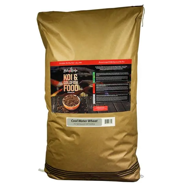 Blue Ridge Floating Cool Water Wheat Fish Food, 50 lbs. Standard Pellet 3/16"