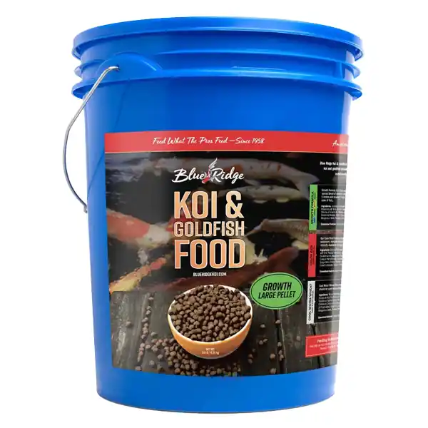 Blue Ridge Floating Growth Fish Food, 14 lbs. Bucket, Standard Pellet 3/16"