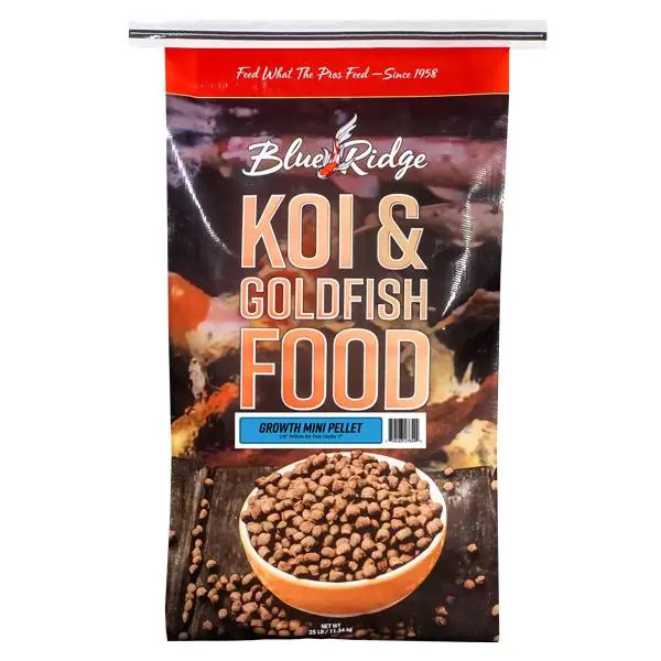 Blue Ridge Floating Mini-Pellet Growth Fish Food, 25 lbs.