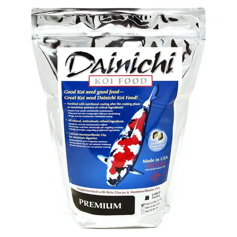 Dainichi Premium Koi Food, Floating Large Pellet, 5.5 lbs