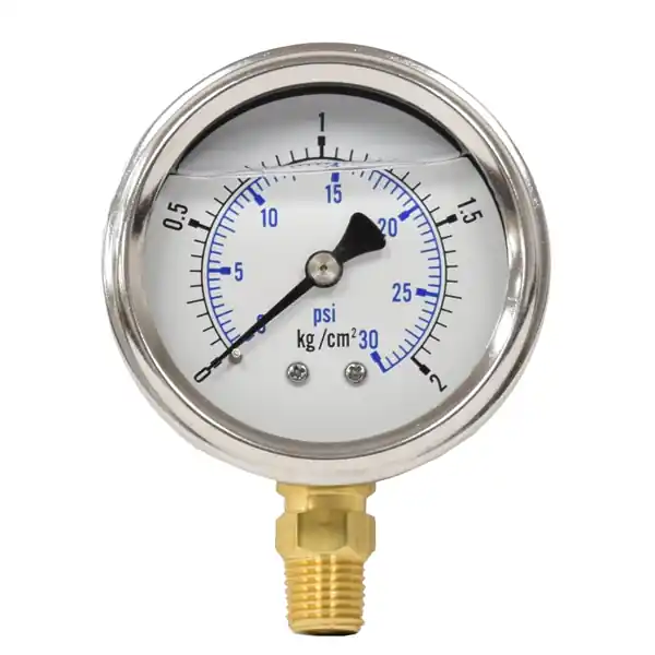 EasyPro Liquid Filled Pressure Gauge 0-30 PSI