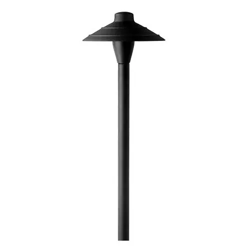 Encore Aluminum Perfect Post Path Light, 7" Beaded Shade, Black, 3w LED T3 (G4) - Encore Landscape Lighting