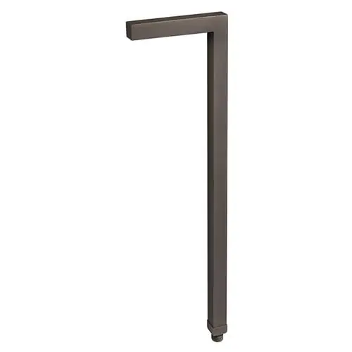 Encore Brass Modern Style Path Light, Square Stock, 3w LED - Encore Landscape Lighting