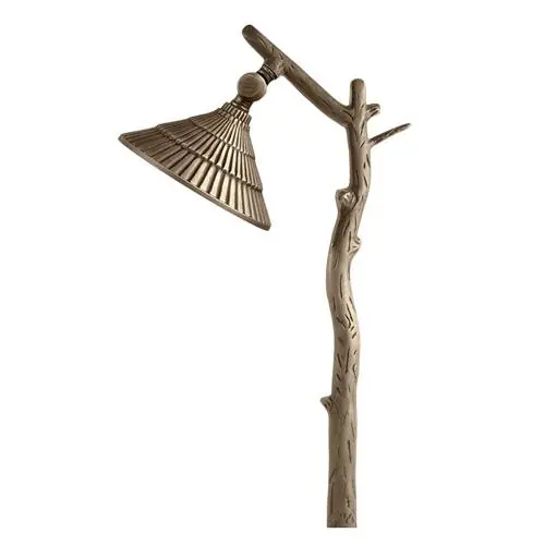 Encore Brass Pathway, Articulating Tiki Shade w/ Tree Post, 3w LED - Encore Landscape Lighting