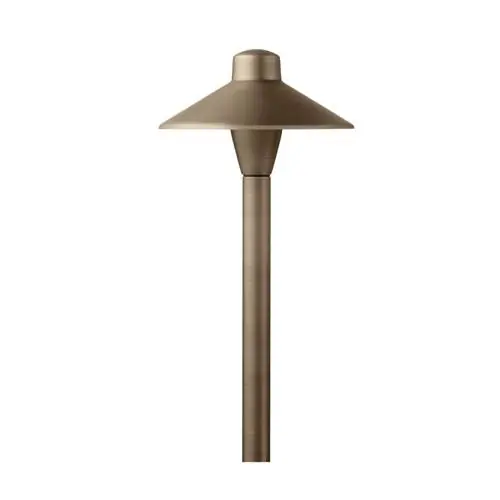 Encore Brass Perfect Post Pathway, 7" China Shade, 3w LED - Encore Landscape Lighting