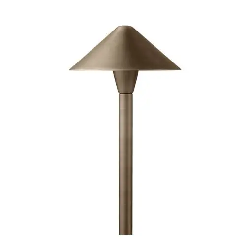 Encore Brass Perfect Post Pathway, 8" Shade, 3w LED - Encore Landscape Lighting