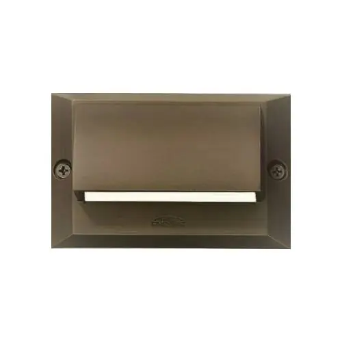 Encore Solid Cast Brass Scoop Step Light, 4.5", 2w LED Panel - Encore Landscape Lighting