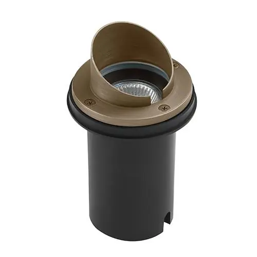 Encore Well Light, Brass, w/ Shroud, Composite Sleeve - Encore Landscape Lighting