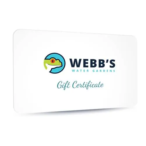 Gift Certificate $100.00 - Webb's Water Gardens