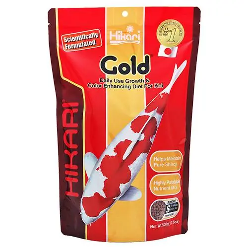 Hikari Gold Koi Food - Floating, Small Pellets, 17.6 Ounces