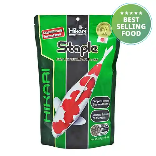 Hikari Staple Koi Food - Floating, Medium Pellets, 17.6 Ounces