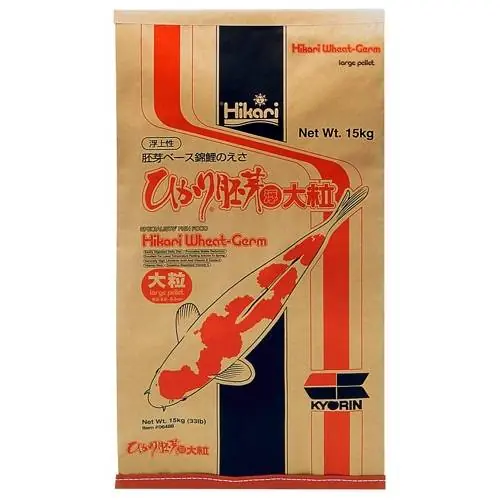 Hikari Wheat-Germ Koi Food - Floating, Large Pellet, 33 lbs.
