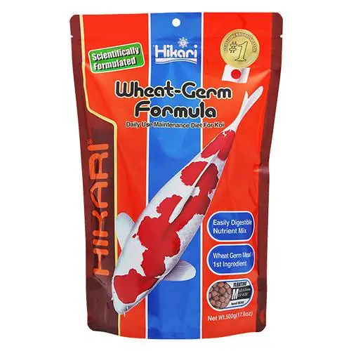Hikari Wheat-Germ Koi Food - Floating, Medium Pellets, 17.6 Ounces