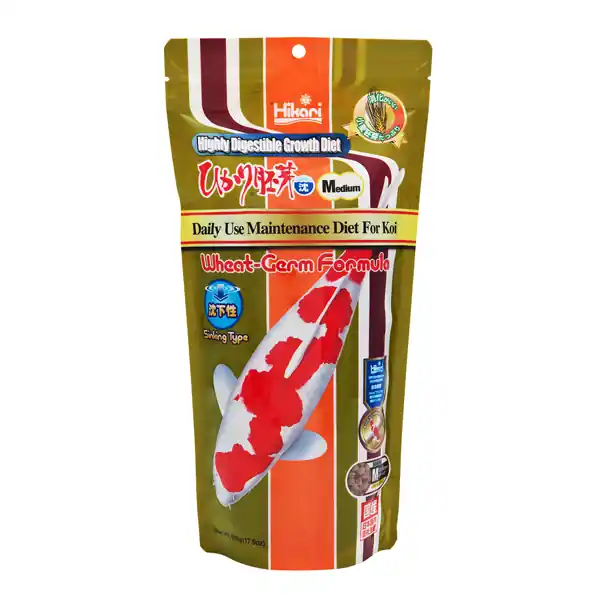 Hikari Wheat-Germ Koi Food - Sinking, Medium Pellets, 17.6 Ounces