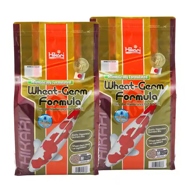 Hikari Wheat-Germ Koi Food - Sinking, Medium Pellets, 22 lbs.