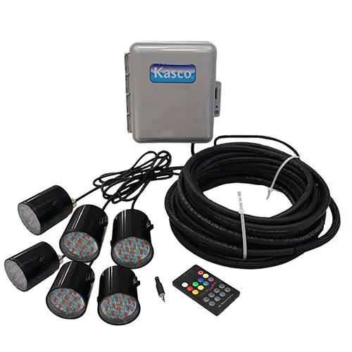 Kasco WaterGlow RGB LED Lighting for 2 - 3 HP Fountains (6 Fixtures)