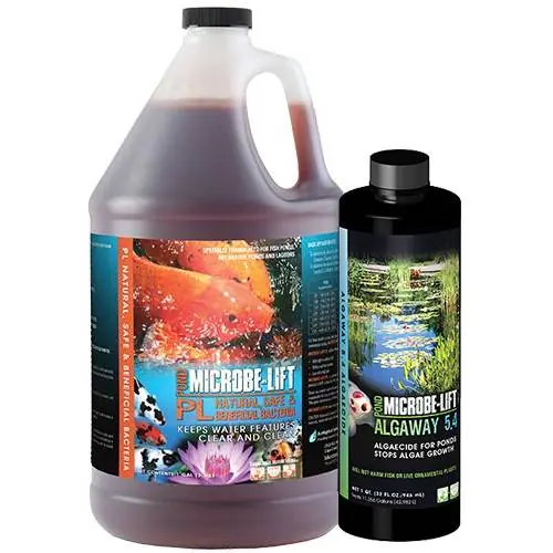 Microbe-Lift PL, 1 Gallon & Algaway 5.4 32 Ounces combo
